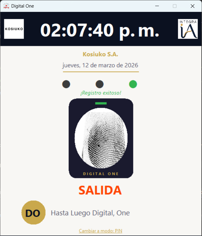 Fichador - Modo Huella Digital